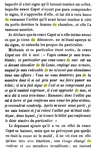 03 septembre 1793: Rapport du gendarme Gilbert à la Conciergerie 151