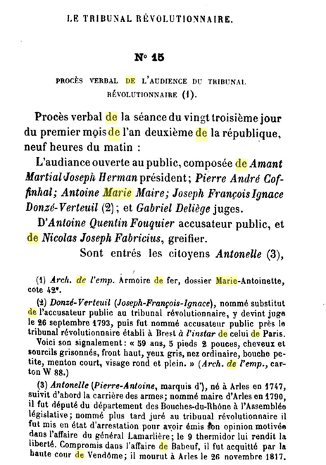 14 octobre 1793 (23 vendémiaire an II): 9H: Procès verbal de l'audience du Tribunal Révolutionnaire (15) 162
