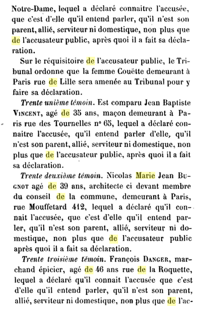 14 octobre 1793 (23 vendémiaire an II): 9H: Procès verbal de l'audience du Tribunal Révolutionnaire (15) 1910
