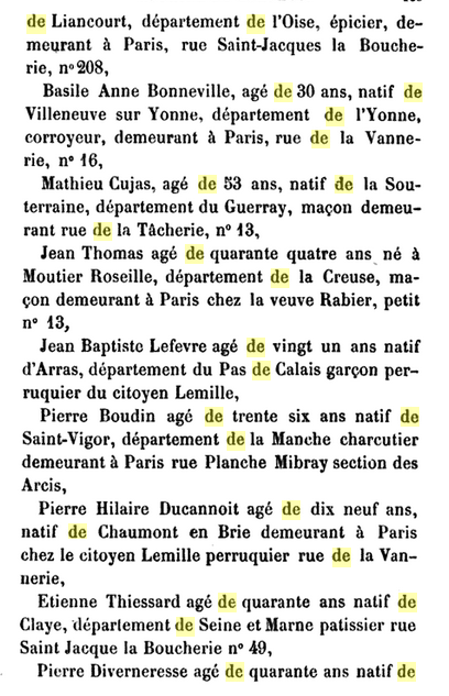 16 janvier 1794: Jugement dans l'affaire du complott formé pour l'évasion de Marie-Antoinette 256