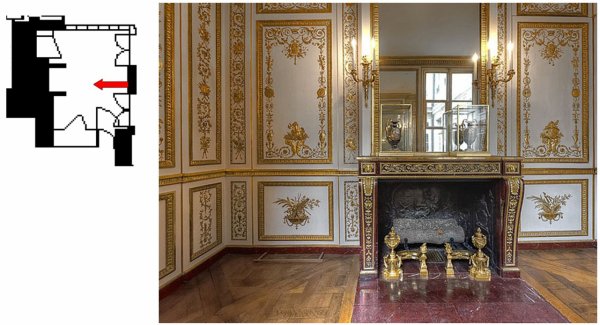 Premier étage - Aile centrale - Appartement intérieur du roi - 22 Cabinet de la garde robe Louis XVI 27564910