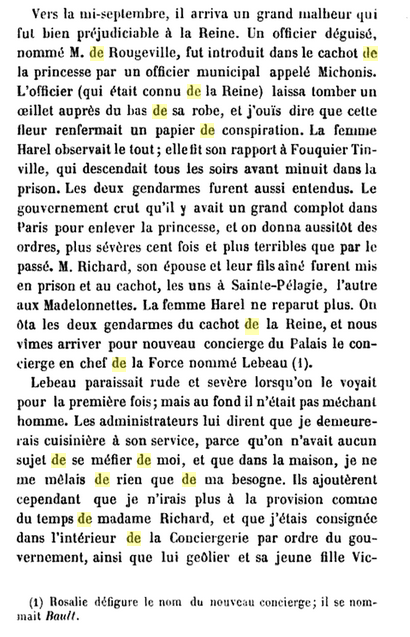 14 octobre 1793 (23 vendémiaire an II): Déclaration de Rosalie Lamorlière 619