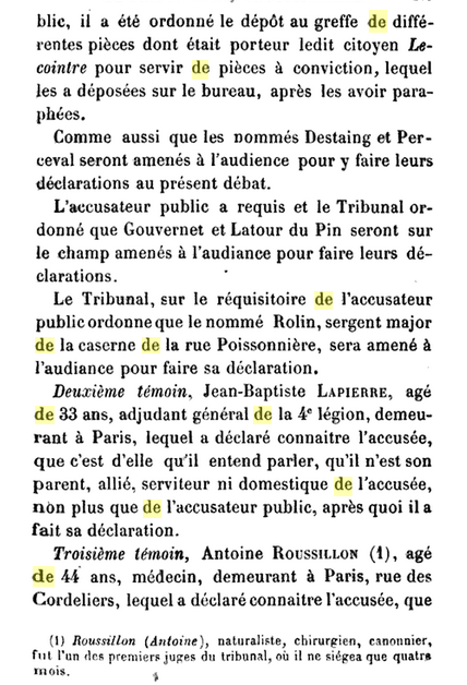 14 octobre 1793 (23 vendémiaire an II): 9H: Procès verbal de l'audience du Tribunal Révolutionnaire (15) 713