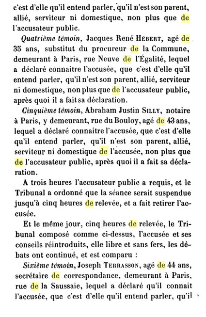 14 octobre 1793 (23 vendémiaire an II): 9H: Procès verbal de l'audience du Tribunal Révolutionnaire (15) 812