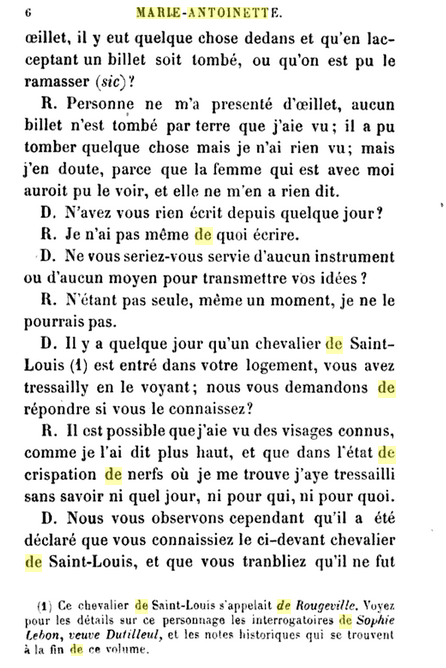 03 septembre 1793: Rapport du gendarme Gilbert à la Conciergerie Captu109
