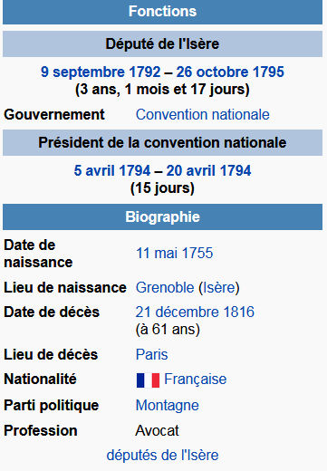 09 septembre 1793:  Jean-Pierre-André Amar. A voté la mort du roi Louis XVI Captur15