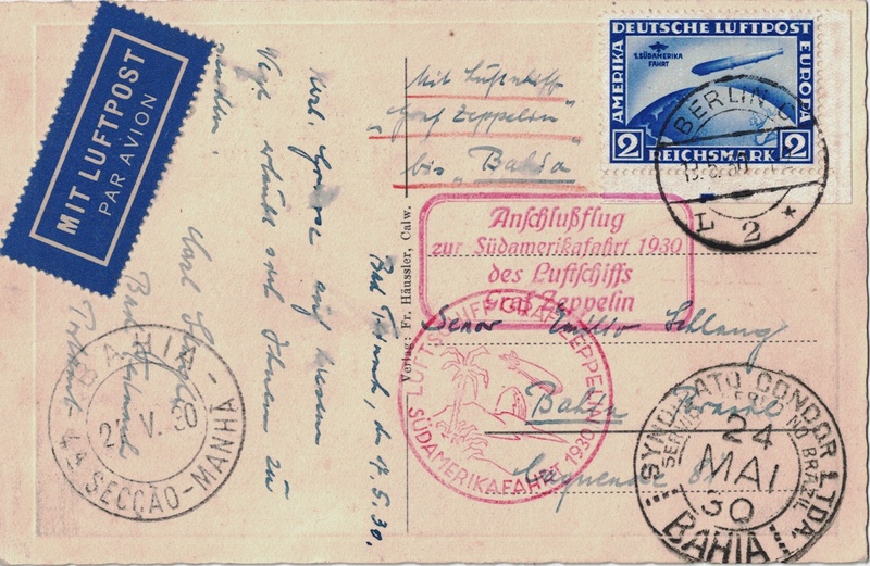 nach - Südamerikafahrt 1930, Post nach (Salvador de) Bahia - Seite 2 Berlin11