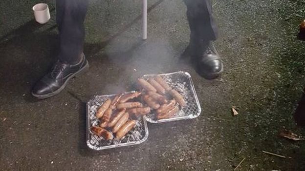 Rescued piglets served up as sausages to firefighters _9748310