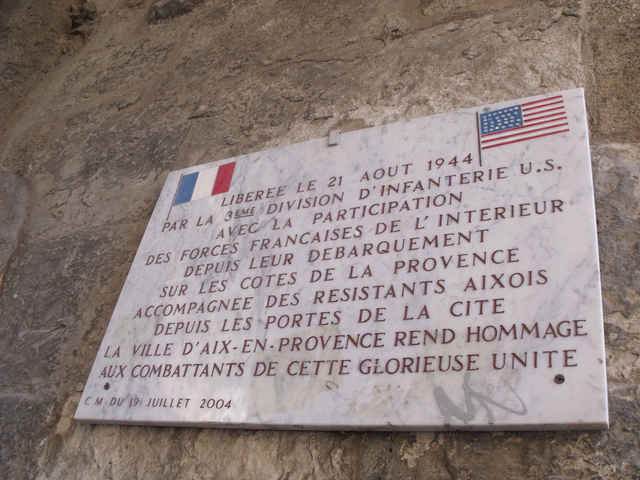 WWII la libération d'Aix en Provence par BONO (FIN) Plaque10