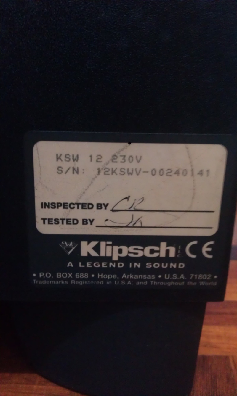 Klipsch KSW-12 subwoofer Imag0147