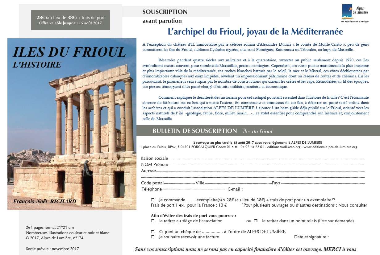 Livre sur l'archipel du Frioul Subscr10