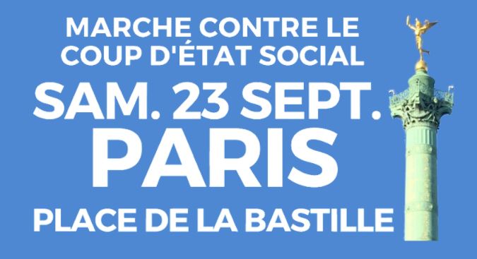 Distribution du tract d'appel à la marche insoumise du 23 septembre Marche10