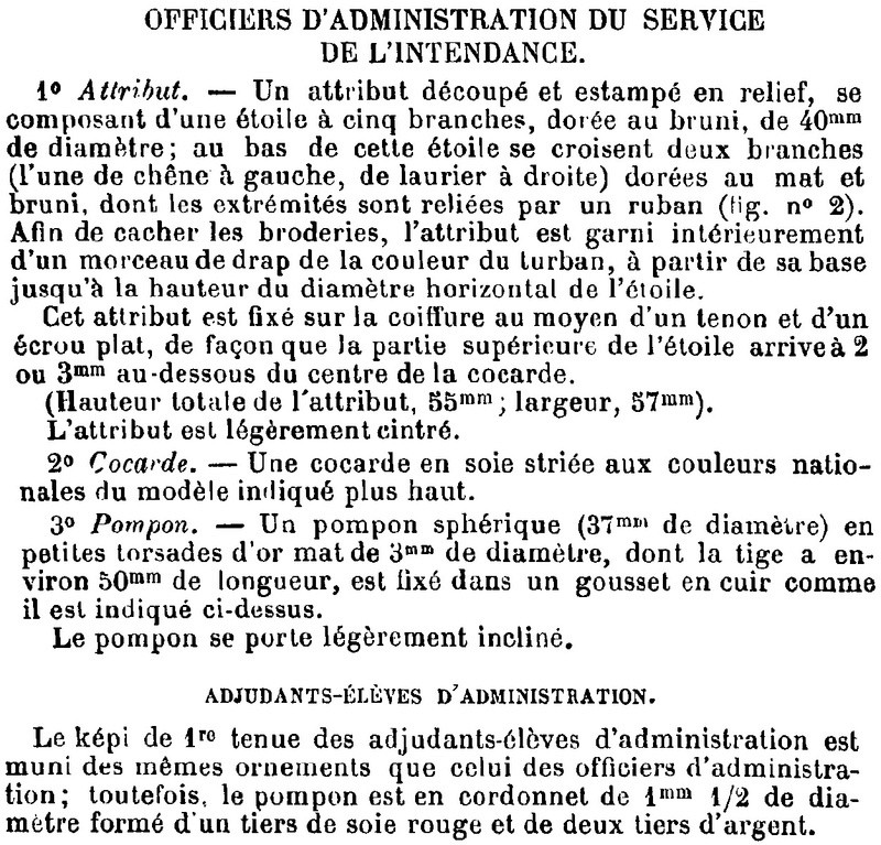 Les képis de grande tenue des officiers et adjudants français Dm_du_25