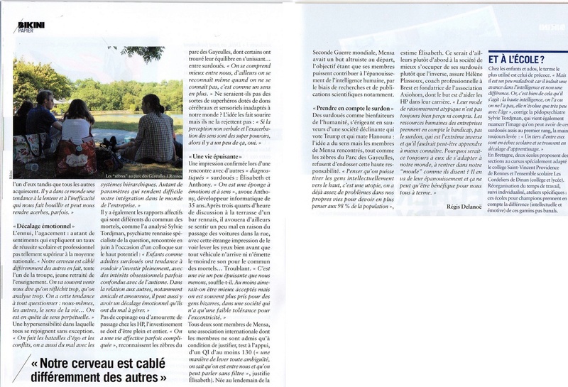 Reportage sur Les Z rennais sur le magazine Bikini Bikini20