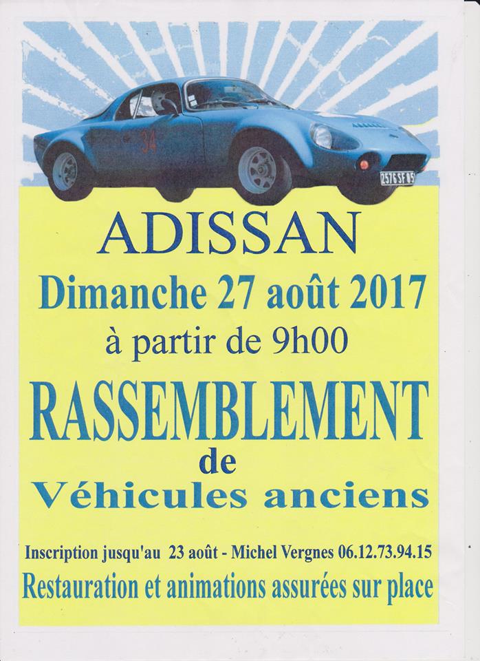 27 août 2017 Rassemblement de Véhicules anciens     Adissan 34 Adissa10