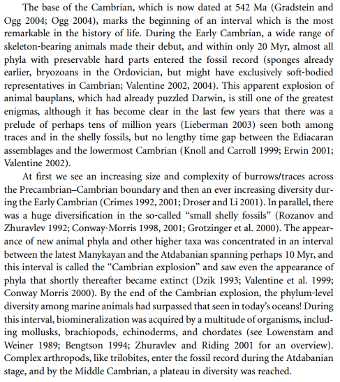 The Cambrian explosion Cambri10
