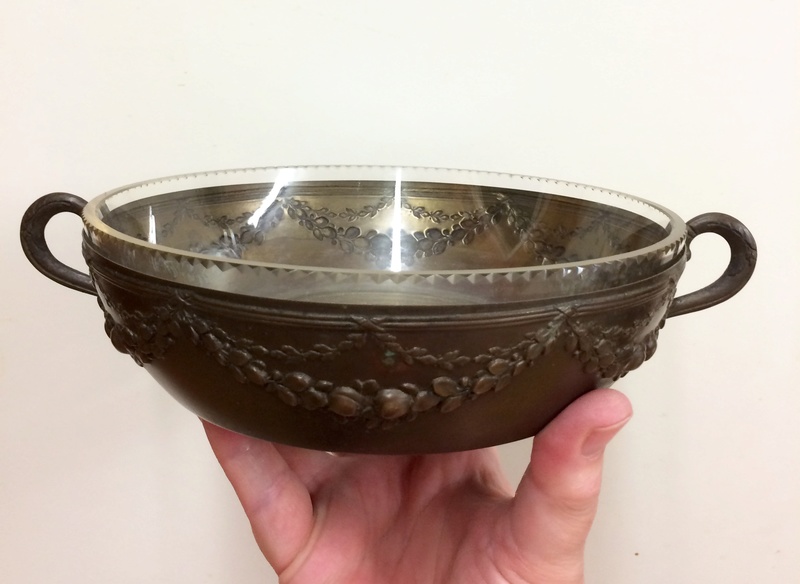 Bronze dish with glass liner Img_7224