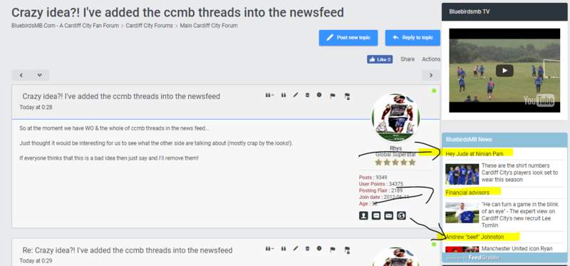 Crazy idea?! I've added the ccmb threads into the newsfeed Captur12