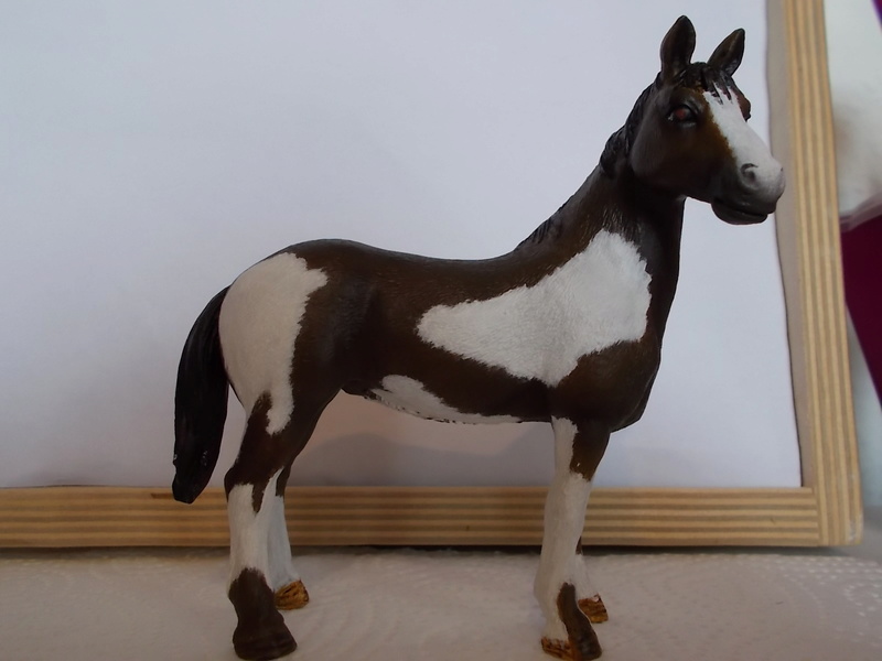 horses - I started with repainting - Schleich horses Pinto_10
