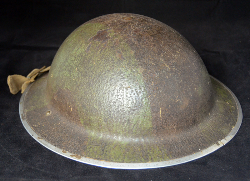 British RAF camo helmet with insignia and Canadian liner Raf410