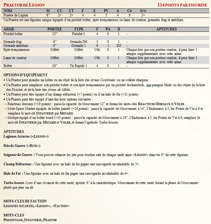 [Règles] Projet Horus Heresy V8 : Legiones Astartes - Page 11 Praeto13