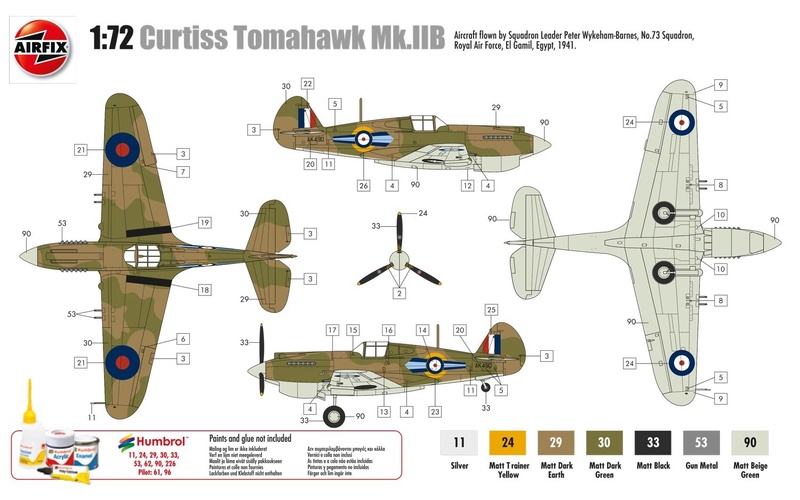 New AIRFIX Curtiss Tomahawk Mk.IIB 1:72 Back_411