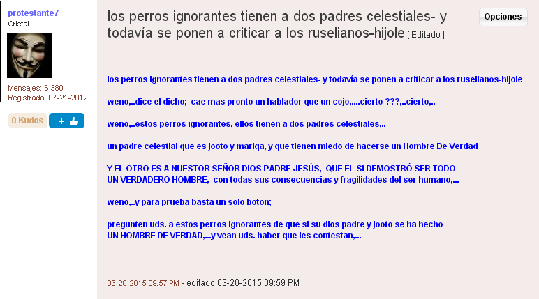 cuidado con un antisocial mal hablado que usa el Seudonimo de "protestante7" 1_zpss10