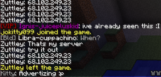 Zuttley advertised for his/her server, I have proof Ad11