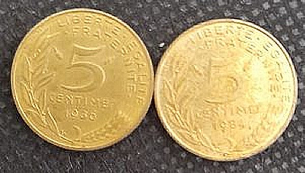 5 centimes France 1935 et 1984 0_5cen10