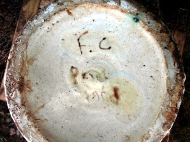 VASE grès signé monogramme F C Vasejc15