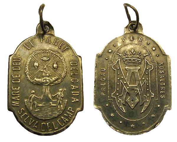 Medalla del santuario de Mare de Déu de la Paret Delgada, Selva del Camp, Tarragona (MAM) Paret_12