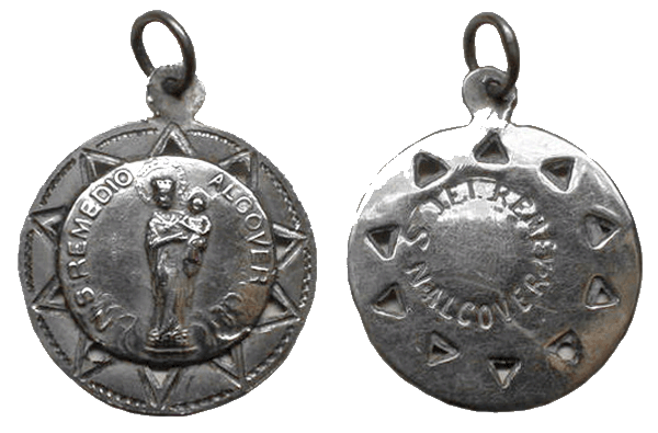 Medalla de Nª Sª del Remei, Alcover, Tarragona, principios siglo XX.(MAM) Remedi11