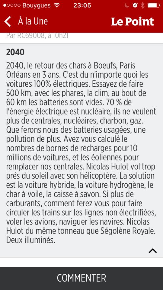 Hulot : "Fin de la vente de véhicules à essence ou diesel d'ici 2040" - Page 2 Point10