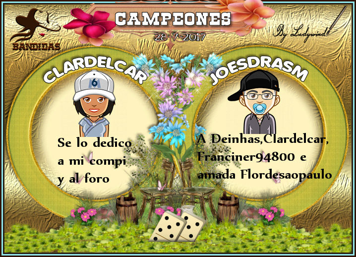 28-7-2017 CAMPEONES - CLARDELCAR Y JOESDRASM - SUBCAMPEONES PATRICIAGUARIN Y AMOROSO74 28-7-c11