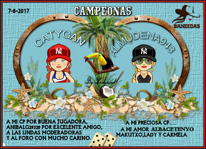 7-8-2017 CAMPEONAS ALMUDENA943 Y CATYGAN - SUBCAMPEONES MAXIMOL58563 Y EMILIOFM22  7-8-ca11