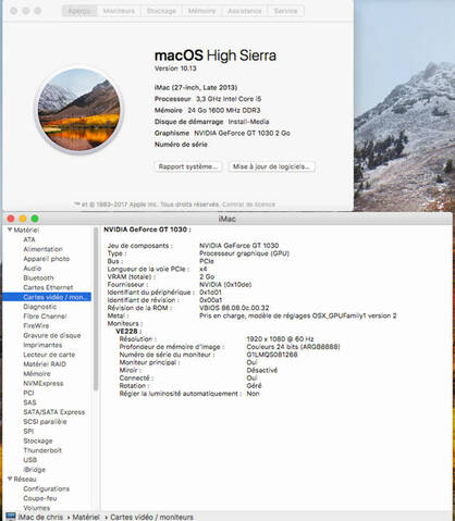 Web Drivers 10.13 macOS High Sierra NVIDIA GeForce GT 1030
