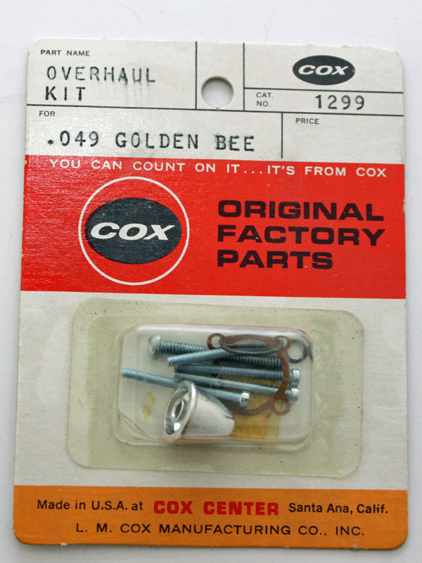 Cox International's OEM #1299 Golden Bee overhaul kit Golden10