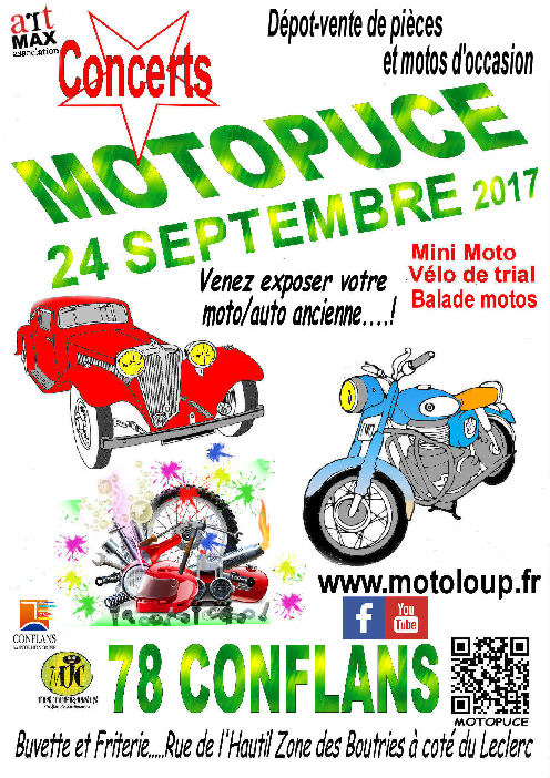 24 Septembre 2017 -25ème Moto Puce à Conflans (78) Affich13