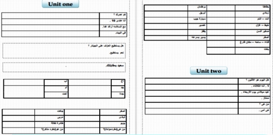 كراسة تسميع كلمات اللغة الانجليزية للصف الثالث الابتدائي الترم الاول 2018 927