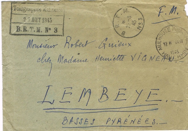 TAD « B.R.T.M. N° 3 » à MULHOUSE Le bureau régulateur de télégraphie militaire (BRTM) . Ccf07010