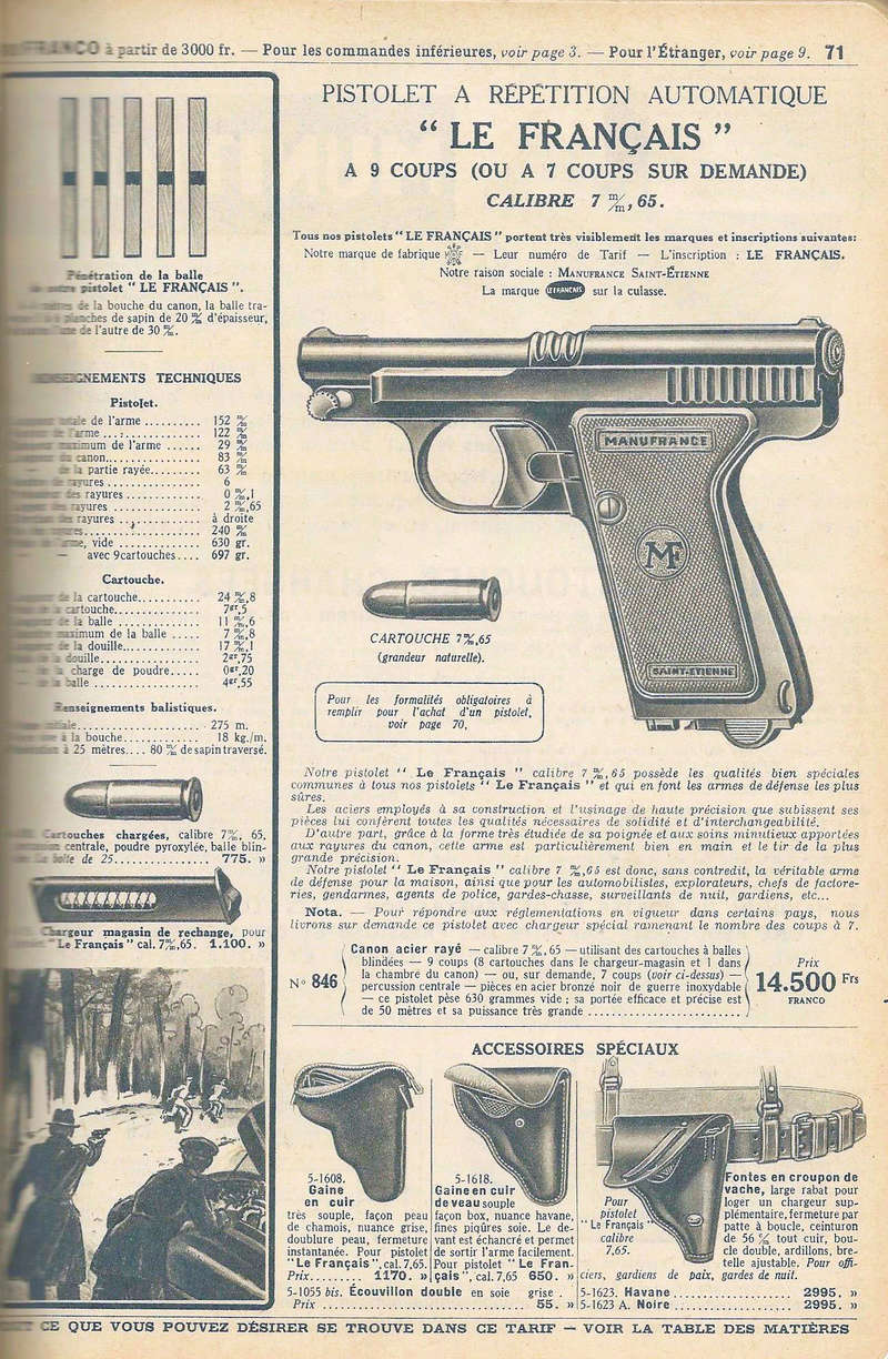 Le pistolet Le Français Catalo15