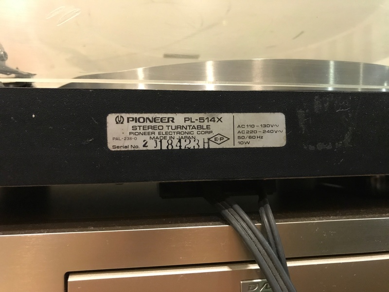 Pioneer Automatic Return Belt Drive Turntable PL-514X (Used) SOLD 486c7e10