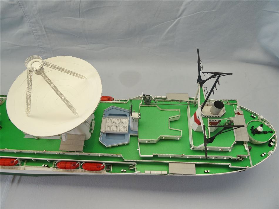 Schiff zur Satellitenortung Juriy Gagarin 1:200 (Oriel) gebaut von Uwe Grawunder Galerie Dsc06283