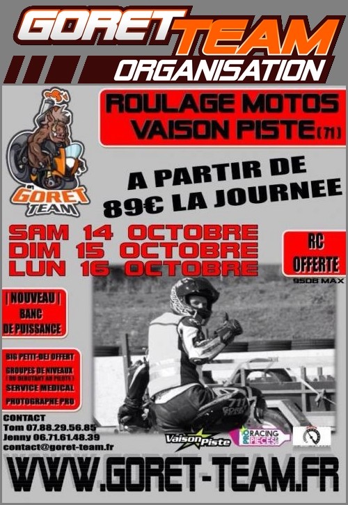 14-15-16 octobre|vaison piste|goret-team|à partir de 89€ Flyers10