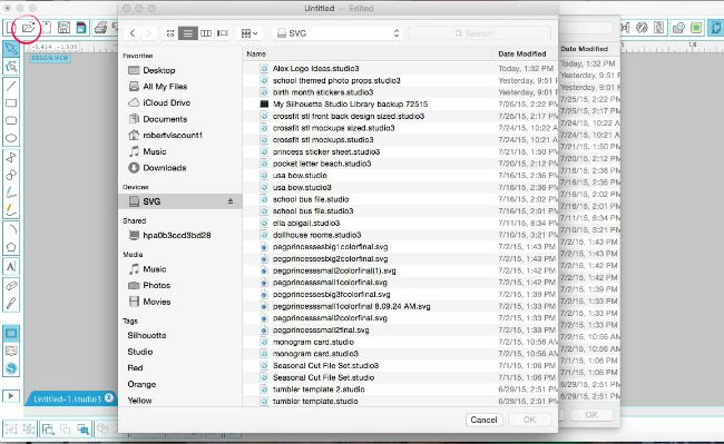 Importer plusieurs fichiers dans la bibliothèque Silhouette avec MAC L_enre10