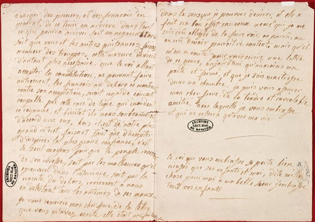 08 septembre 1791: Lettre de Marie-Antoinette à son frère Léopold II  Zzzzzz12