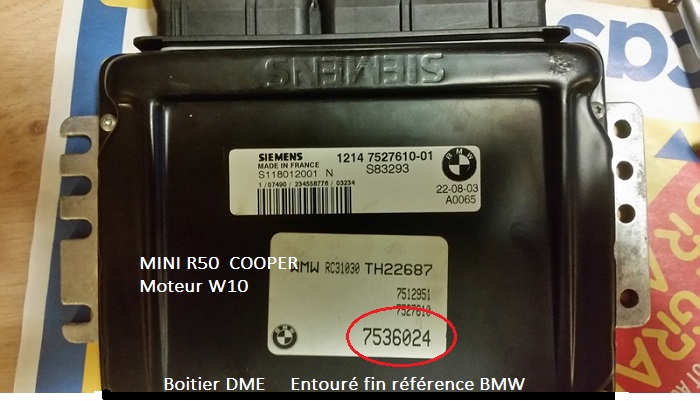 [ Mini cooper R50 1.6 115 W10 an 2003 ] Plus d'allumage après dépose boite 12_dme10