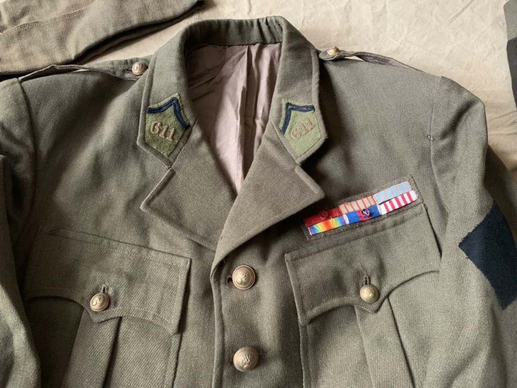 ensemble officier, uniforme  tenue d'un lieutenant colonel du 611e pionnier vareuse manteau pantalon 38553710