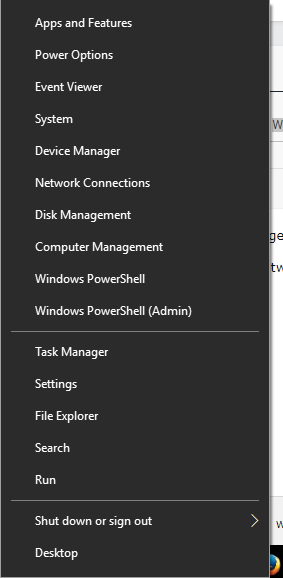 List of some Win+X Menu (Right Click Start Button) in Windows 10 broken and needs to be removed Untitl10