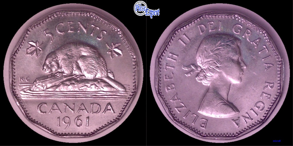 1961 - Éclat de Coin sur le "S" & "N" de CENTS (Die Chip on "S" & "N") 5_cent33